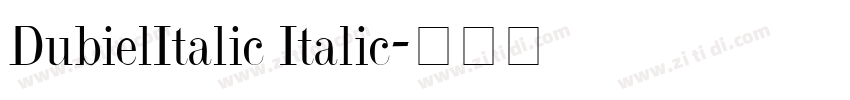DubielItalic Italic字体转换